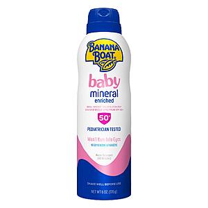 3-Count 6-Oz Banana Boat Baby Mineral Enriched Sunscreen w/ SPF 50 $25.17 + $10 Amazon Credit w/ S&S + Free Shipping w/ Prime or on $35+