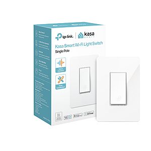 Kasa HS200 Smart Wi-Fi Single Pole Light Switch (Neutral Wire Required, White) .50