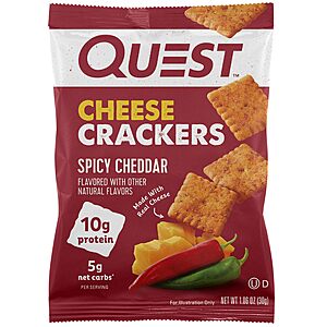 12-Count 1.06-Oz Quest Nutrition Cheese Crackers (Spicy Cheddar Blast) 2 for $38.15 + $10 Amazon Credit w/ Subscribe & Save + Free Shipping