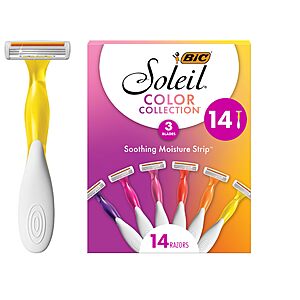 14-Count 3-Blade BIC Soleil Women's Premium Shaving Razor Set $9.36 w/ S&S + Free Shipping w/ Prime or on $35+