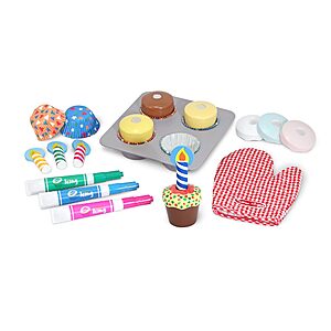 Melissa & Doug Bake and Decorate Wooden Cupcake Play Food Set $11.89 + Free Shipping w/ Prime or on $35+