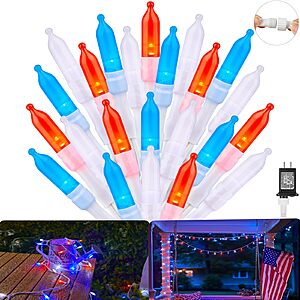 39-Ft Red, White Blue 100 LED 4th of July Decor String Mini Lights $4.49 + Free Shipping w/ Prime or on $35+