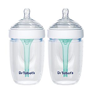 2-Pack 8-Oz Dr. Talbot's Silicone Anti-Colic Self-Sterilizing Baby Bottles (White) $8.14 + Free Shipping w/ Prime or on $35+