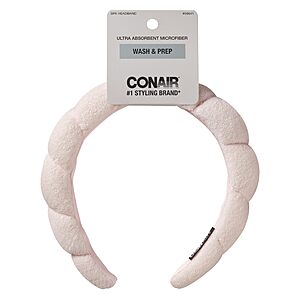 3-Count Conair Spa Makeup and Face Washing Bubble Design Headband (Pink or Ivory or Black) $10.97 ($3.67 each) + Free Shipping w/ Prime or on $35+