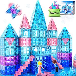 102-Piece Soyee Magnetic Tiles Princess Castle Building Set for Girls  + Free Shipping