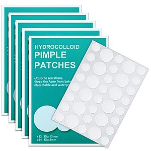 180-Count Hydrocolloid Acne Pimple Patches for Face $4.20 