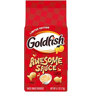 6.1-Oz Goldfish Crackers (Awesome Sauce) $2 + Free Shipping w/ Prime or on $35+