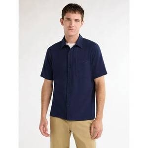 Free Assembly Men's Waffle Knit Button-Up Shirt $8.55 + Free S&H w/ Walmart+ or on $35+