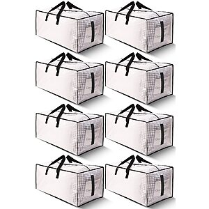 8-Pack Large Strong Moving Bags w/ Zippers & Carrying Handles $13.99 + Free Shipping w/ Prime or on $35+