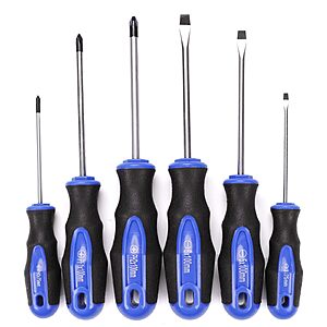 6-Piece Rvogjp Magnetic Tip Screwdriver Set (3 Phillips and 3 Flat) .45