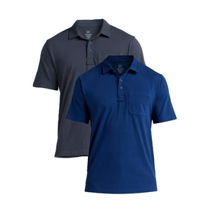 2-Pack George Men's Short Sleeve Jersey Polo Shirt w/ Pocket (Various Colors) from .30