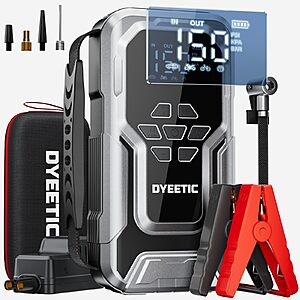 6000A Dyeetic 12V Car Battery Jump Starter 21800mAh Power Bank w/ Air Compressor .40 + Free Shipping