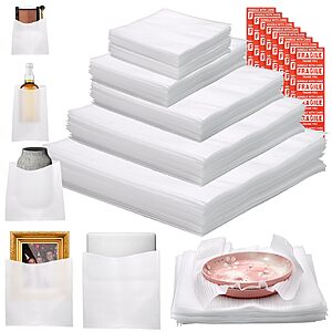 100-Pack Packing Moving Foam Sheets & Pouches  w/ Subscribe & Save