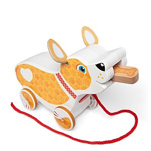 Melissa & Doug Feed Walk & Poo Pup Wooden Preschool Pull Toy Play Set $9.49 + Free Shipping w/ Prime or on $35+