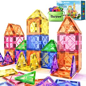 Prime Members: 32-Piece Soyee Magnetic Tiles Building Blocks for Kids .45 + Free Shipping