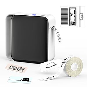 KNAON Y12 Bluetooth Mini Portable Label Maker (White) w/ 6 Rolls Tape $3.14 + Free Shipping w/ Prime or on $35+