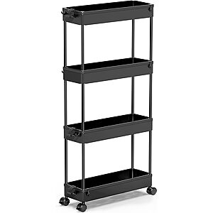 Prime Members: 4-Tier Spacekeeper Slim Rolling Storage Cart (Various) from $9.40 + Free Shipping