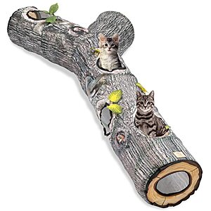 59" FelRelWel Foldable Tree Trunk Tunnel Toy for Cats (Various) from $18.52 + Free Shipping w/ Prime or on $35+