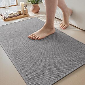 17"x24" MontVoo Ultra Thin Non Slip Bath Mat Rug (Grey or Khaki) from $7.99 & More + Free Shipping w/ Prime or on $35+