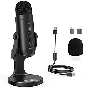 ZealSound USB Condenser Microphone (Black) .45