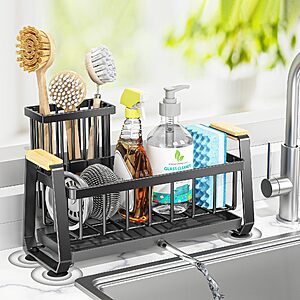 Doasuwish Stainless Steel Sink Caddy for Kitchen Countertop Accessories & Storage $10 