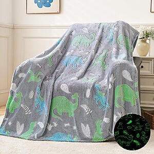 50"x 60" QSTEHEML Glow in The Dark Blanket (2 Colors) $8.50 