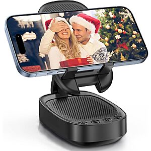 INSSISAIN Adjustable Phone Holder & Wireless Bluetooth Speaker $7.60 