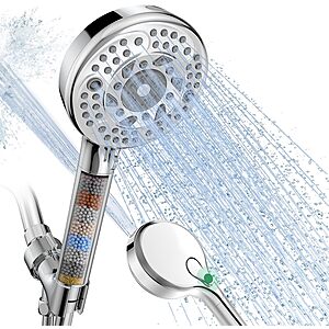 SunCleanse Handheld Filtered Shower Head w/ 9-Spray Modes (Various Colors) from $12.50 