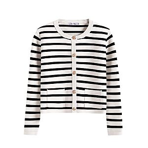 ANRABESS Women's Striped Cardigan Sweaters Button Down Cropped Knit Jackets (Various Colors & Sizes) $13.99 + Free Shipping