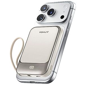 10000mAh VONUV 15W Wireless Magnetic Portable Power Bank $13.99 + Free Shipping w/ Prime or on $35