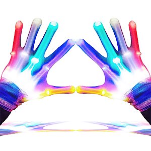 GLEDLOVES LED Finger Light Gloves for Kids (9-12Y) $4.48 + Free Shipping w/ Prime or on $35+