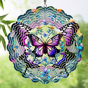 12" PPZHAVG Hanging Butterfly Outdoor Wind Spinner $8.75 