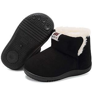 KEESKY Fur Lined Winter Warm Toddler Winter Boots from $9.09 + Free Shipping w/ Prime or on $35+