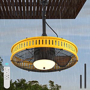 20" AHAWILL Outdoor Gazebo Plug-In Ceiling Fan w/ Light $69.99 + Free Shipping