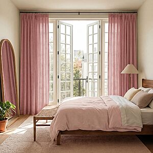 2-Count 40" x 84" NICETOWN Pinch Pleated Linen Curtains Panels (Various) $21.99 + Free Shipping w/ Prime or on $35