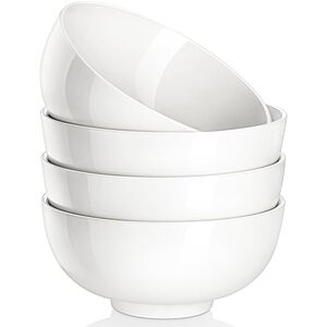 4-Pk 26-Oz MALACASA White Porcelain Soup Bowls $11.20 