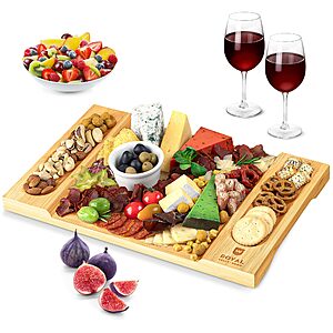 15.5"x10" Royal Craft Wood Bamboo Charcuterie Board $9.99 + Free Shipping w/ Prime or on $35+