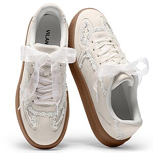 Vilanva Women's Lace Detail Fashion Sneakers (Various) $27.62 + Free Shipping w/ Prime or on $35+