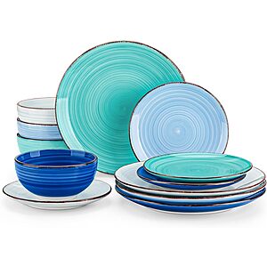 12-Pc vancasso Bonita Blue Stoneware Dinnerware Set (Service for 4) $28 + Free S&H