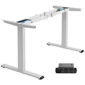 TOPSKY Dual Motor Electric Height-Adjustable Standing Desk Frame (White) $111.99 + Free Shipping