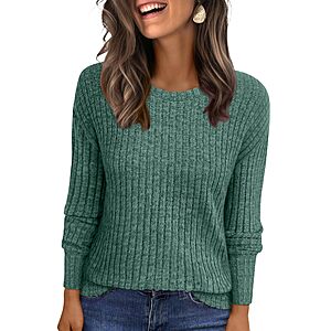 ANRABESS Women's Long Sleeve Tunic Tops (Various Colors & Sizes) $5.59 + Free Shipping w/ Prime or on $35+