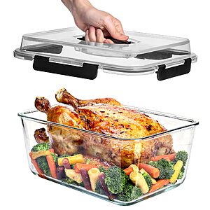 28-Cup Razab XL Glass Food Storage Container w/ Lid $20 
