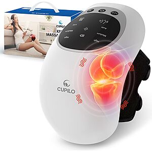 CuPiLo Rechargeable Cordless Knee Massager w/ Heat & Vibration (Black or White) $29.99 + Free Shipping