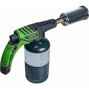[Prime] KOACKL Propane Torch Adjustable Flame Thrower Kitchen Torch (Green&black) + Free Shipping