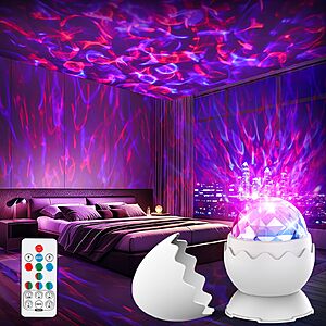 Proran Nebula Galaxy Night Light Projector w/ 7 Modes & Remote $7 