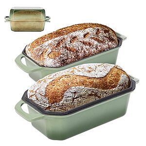 Prime Members: 2-Pc Flavehc Enameled Cast Iron Bread Loaf Pan Set $26.60 + Free S&H