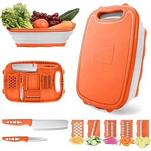 9-In-1 Collapsible Multi Chopping Camping Cutting Board (Various Colors) from $14.35 