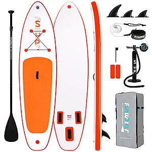 10' 6" FunWater Inflatable Stand Up Paddle Board w/ Accessories (2 Colors) $79.75 + Free S&H