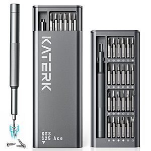 Katerk 25-in-1 Precision Magnetic Screwdriver Set Kit $4.95 