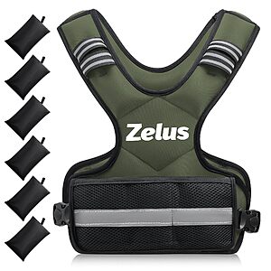 [Prime] 4-10Lb ZELUS Adjustable Body Weight Vest w/ 6 Ironsand Weights $14.24 + Free Shipping